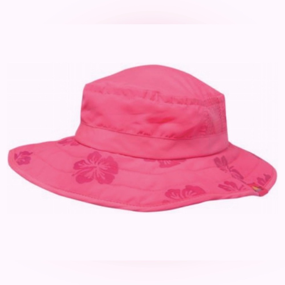 Sun Protection Zone Kids SPF 50+ safari sun hat pink flowers